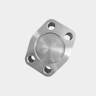  How does the sealing mechanism work in an SAE blind flange?